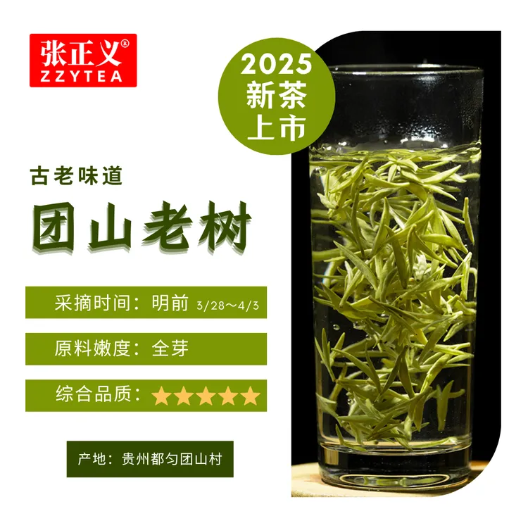 【镇店之宝】团山老树头采2-3cm小芽苞明前张正义都匀毛尖尊品125g