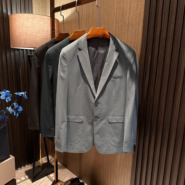 【简约轻商务】2025秋季新款男士休闲百搭纯色薄款高档便西西服西装