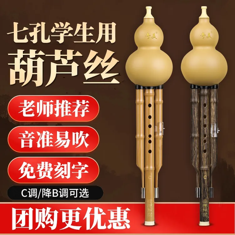 奇美民族葫芦丝乐器初学者儿童C调降B调小学生专用专业演奏型乐器