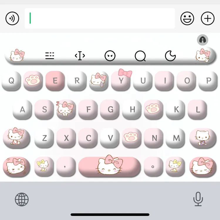 困困kitty猫/ios苹果安卓百度输入法皮肤键盘白肚皮双系统双色