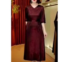3596【倩】夏季百搭时尚简约休闲显瘦遮肉减龄连衣裙