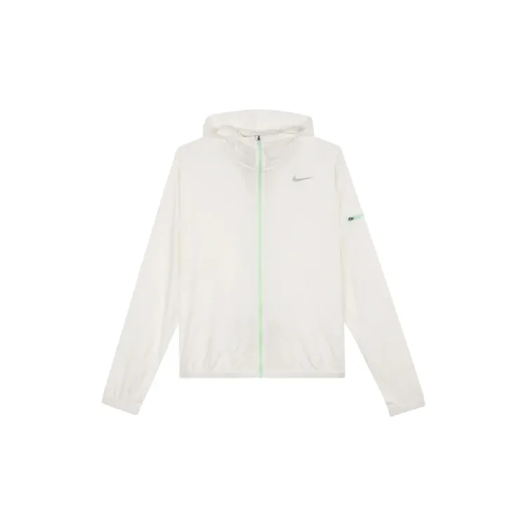 NIKE/耐克印花轻薄连帽防晒梭织夹克外套女款白色户外+HJ3948-133