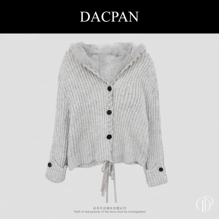 DACPAN-“雪镜”车条狐狸-毛大翻领外套 2025/盼·YP417