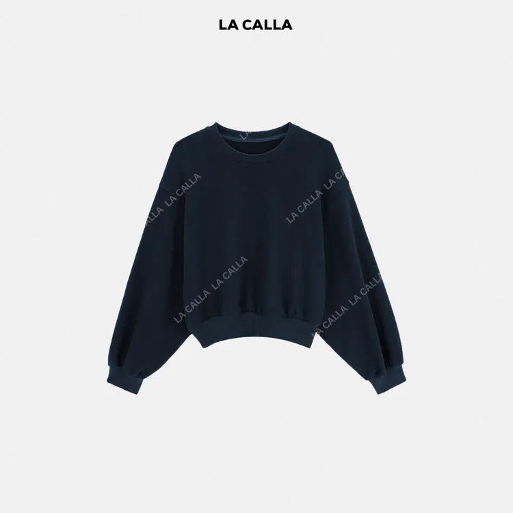 LA CALLA锭蓝美式极简定制卫衣OY-AM6378