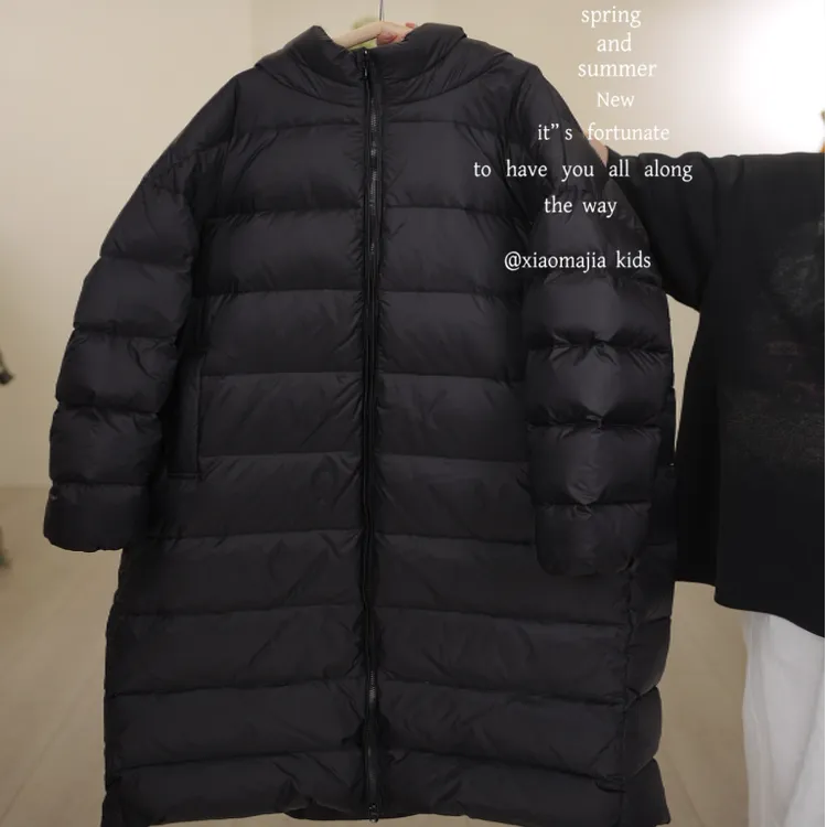 00现货-亲子款新国标90白鸭绒长款羽绒服7003杜邦三防羽绒外套