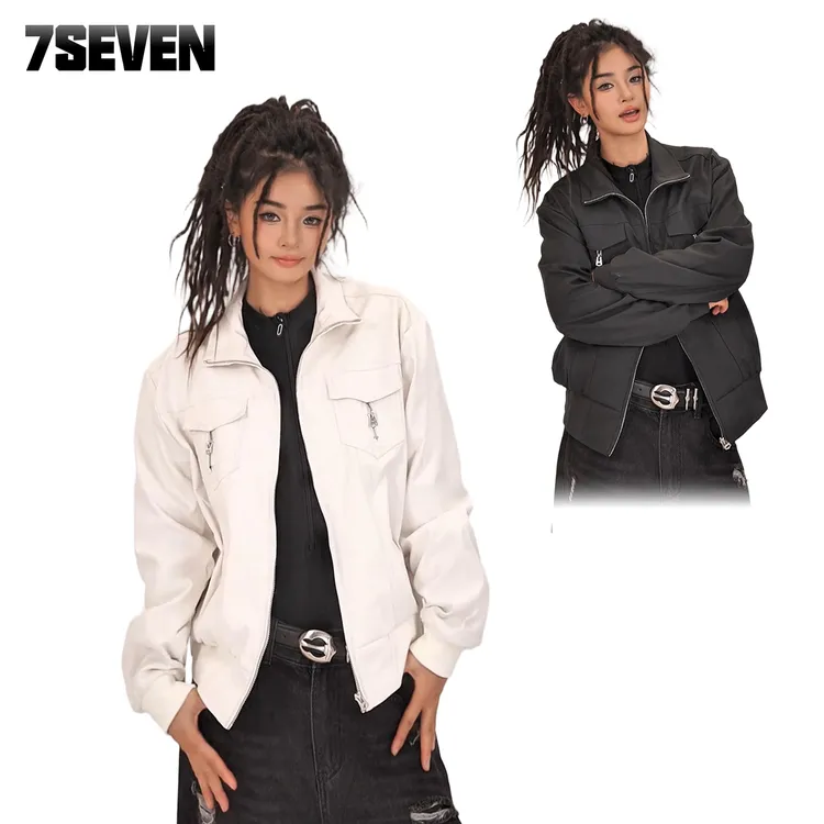 【秋季新款】现货春秋短款工装情侣夹拼色休闲百搭翻领男女外套