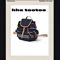 HHE TOO TOO高级感小众设计帆布双肩包 369