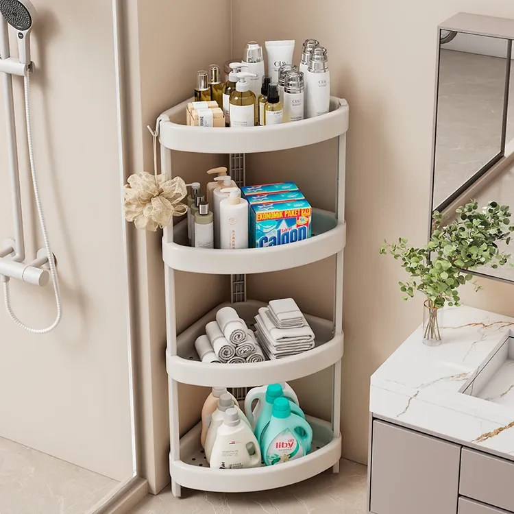 优勤浴室卫生间置物架多层收纳架厕所洗手间夹缝架子落地式脸盆架