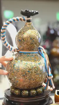 【闪购商品】WU173大漆酒葫芦不包手串及旋转底座