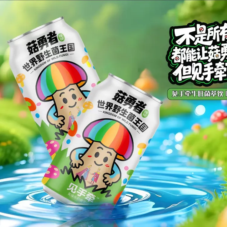 “菇勇者”探秘世界野生菌王国见手牵美味牛肝菌萃饮1件12罐