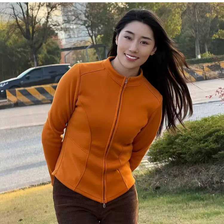 【新疆西藏包邮】石墨烯黑科技双拉链立领鱼骨腰线抓绒衣修身外套  