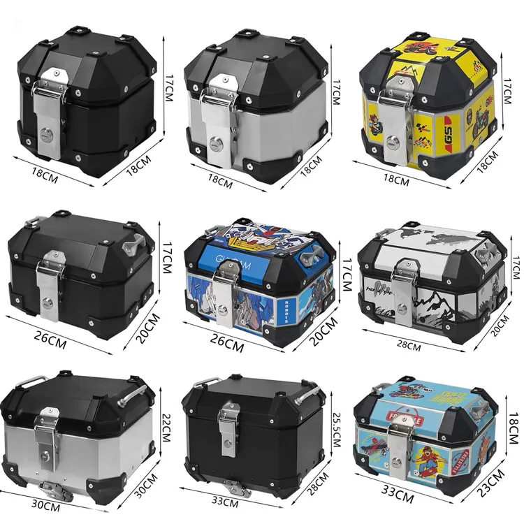 超小号迷你5L/8L/10L铝合金小尾箱摩托车后备箱电动车小尺寸尾箱