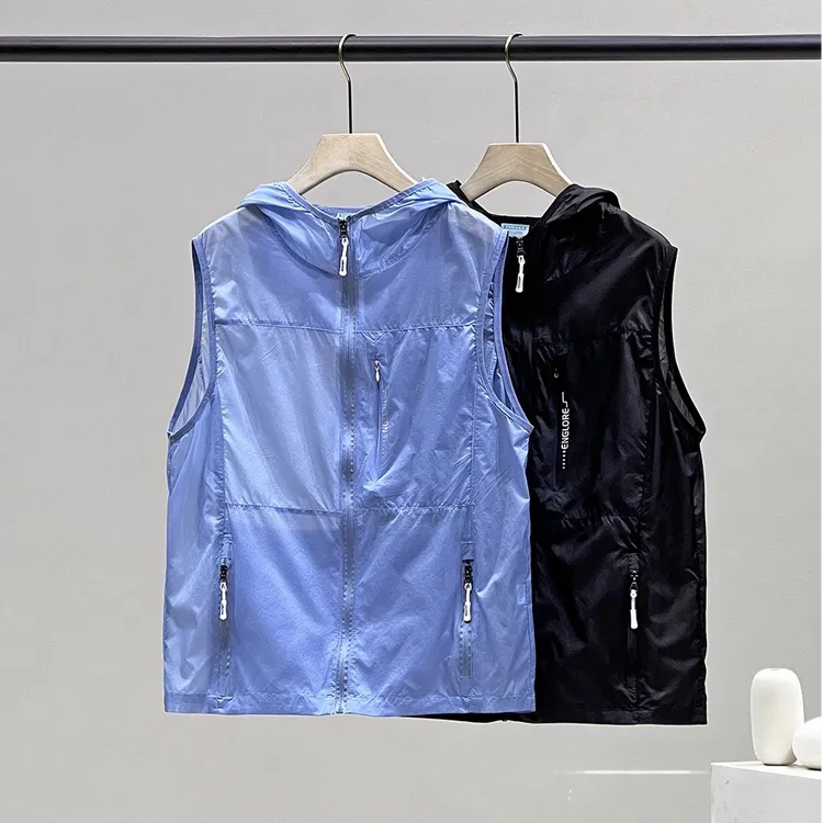 特价速干衣马甲外套 户外露营超薄马夹坎肩背心马夹 超轻连帽女装