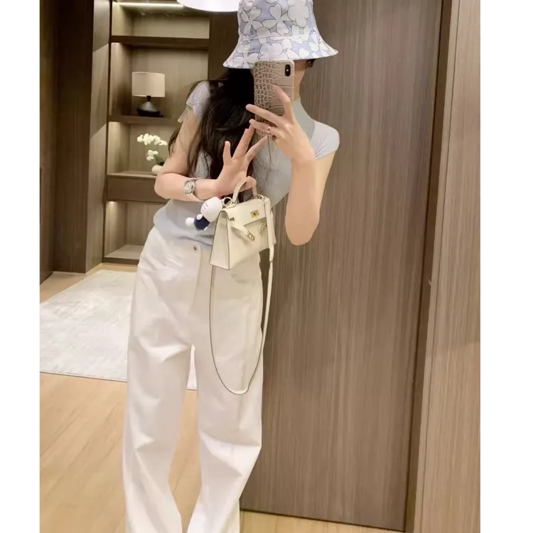 夏季穿搭一整套韩系时尚减龄修身显瘦T恤上衣休闲阔腿裤两件套女