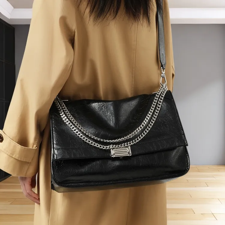 小c&k流浪包真皮单肩包女百搭新款高级感斜挎时尚大容量休闲通勤