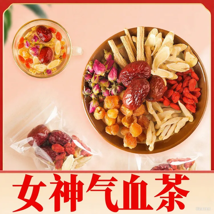 【女神茶】黄芪党参麦冬枸杞红枣桂圆肉邮政玫瑰花女神茶