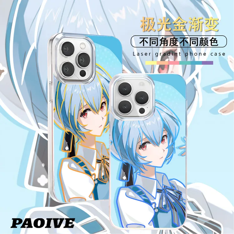 绫波丽极光金适用苹果华为vivo一加iPhone小米极光金手机壳