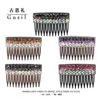 流光幻彩优雅气质韩国夹倒插梳GS9531