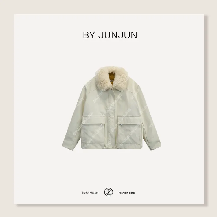 Byjunjun 雪镜暖芙土耳其进口羊毛领鹅绒服外套冬季保暖必备