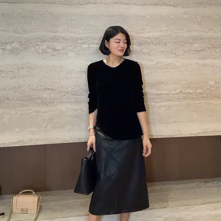 TANTAN 休闲宽松百搭慵懒秋冬毛针织衫3329
