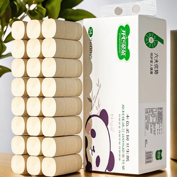 开心朵朵2600g无芯卷纸家用卫生间5层加厚大卷纸巾加量装本色卷纸