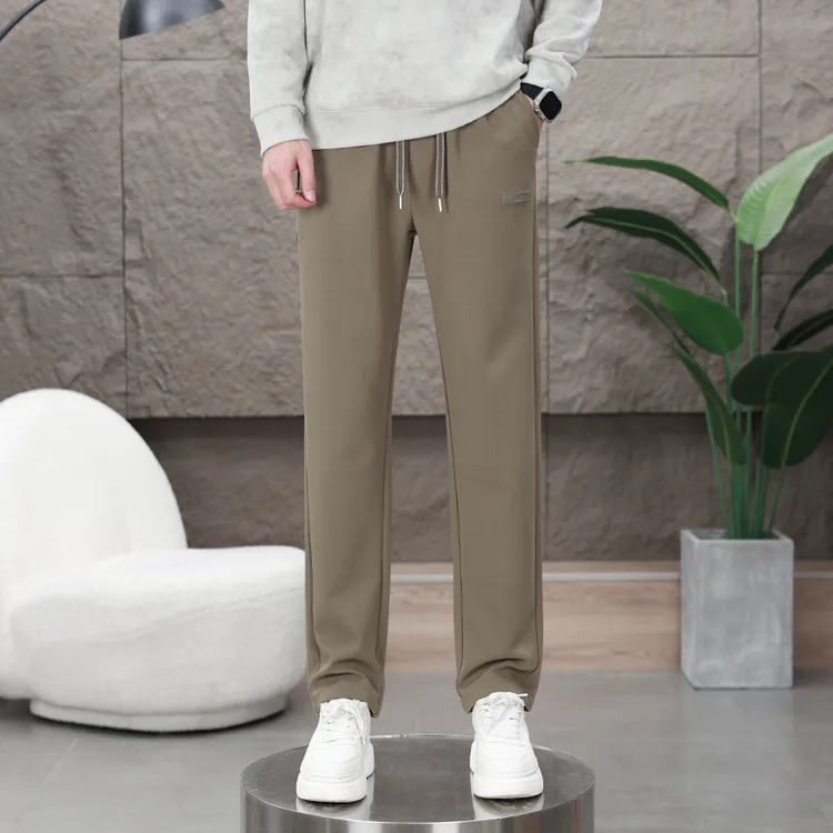 休闲裤男士2025秋季新款百搭直筒松紧腰大码运动宽松男士裤子秋款