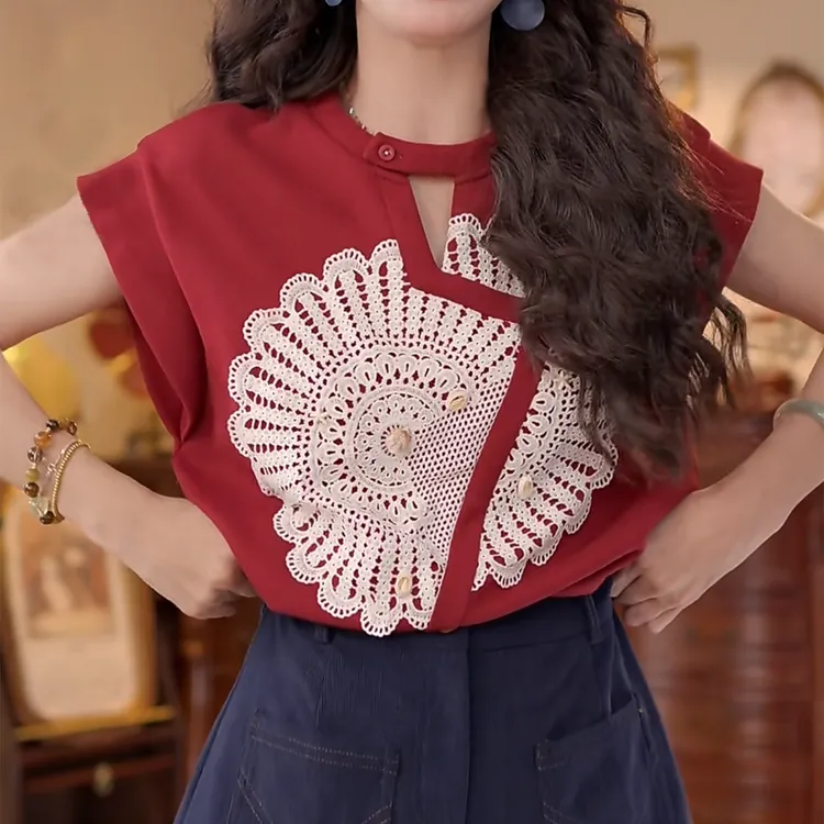 复古港风短袖t恤女2025夏季新款设计感时尚气质休闲显瘦小众上衣