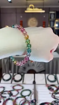 【闪购商品】碧玺收藏级单圈手串6mm+未镶嵌一物一证dan