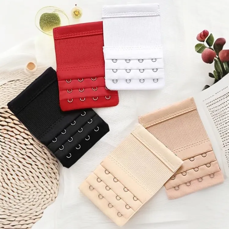 高弹力松紧款内衣加长排扣文胸延长扣二排三排四排调节扣无痕防滑