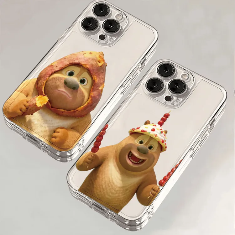 红薯熊二情侣手机壳适用苹果17pro/16promax15太空壳小米17创意xr