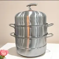 【28cm三层蒸锅】不锈钢家用蒸锅上蒸下煮大容量电磁炉用