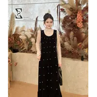 【张张定制】显瘦拼接气质精致打底+连衣裙两件套2652