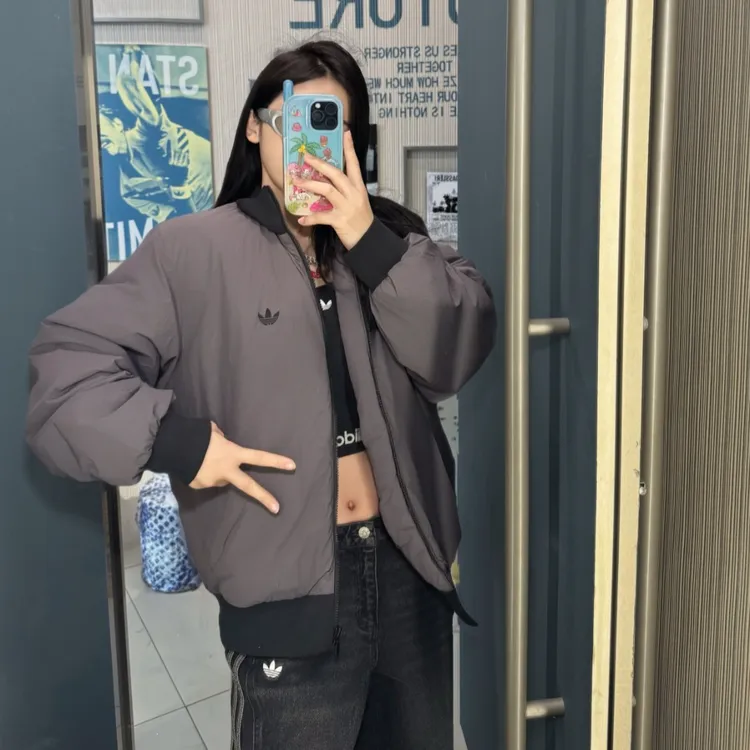 adidas三叶草  保暖飞行员梭织立领运动棉服 JX7783 JW0980