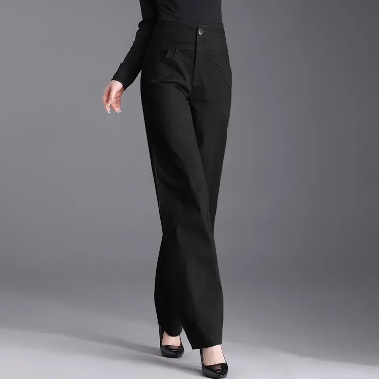 2025秋冬加绒高档休闲裤宽松显瘦灯笼裤高腰哈伦裤黑色百搭萝卜裤