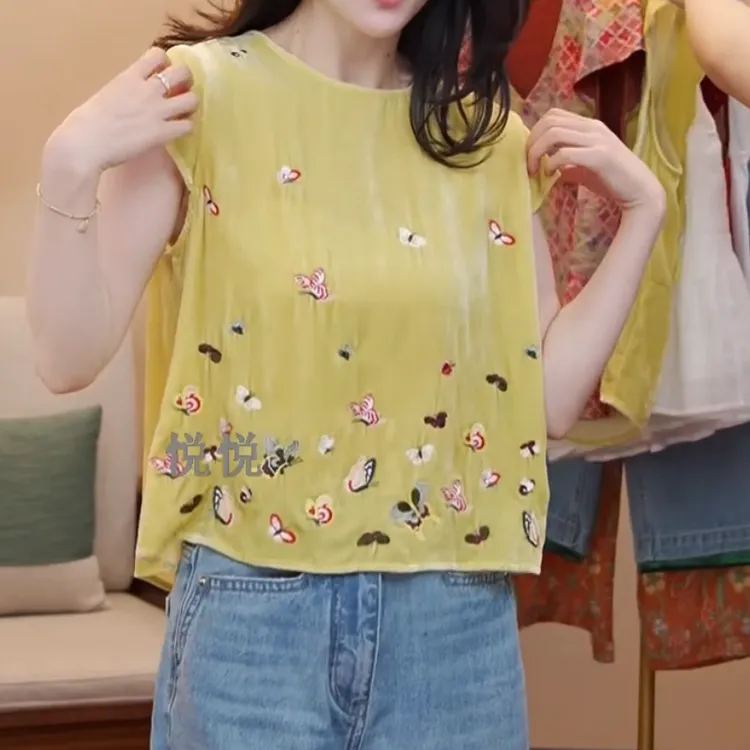 2025夏季新款时尚气质百搭显瘦飞飞袖上衣LK2504323