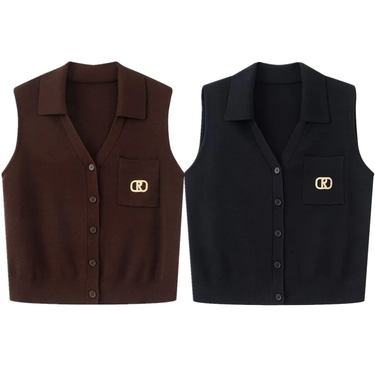 艾家同款无袖夏季毛针织衫赫本风v领上衣开衫毛衣上衣=AR803029