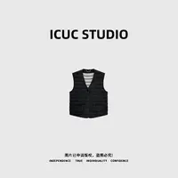 ICUC STUDIO-【100%羊毛马甲】简约时髦无袖V领马甲1334