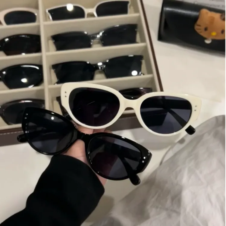 复古猫眼墨镜女时尚遮阳防紫外线高级感太阳眼镜偏光近视