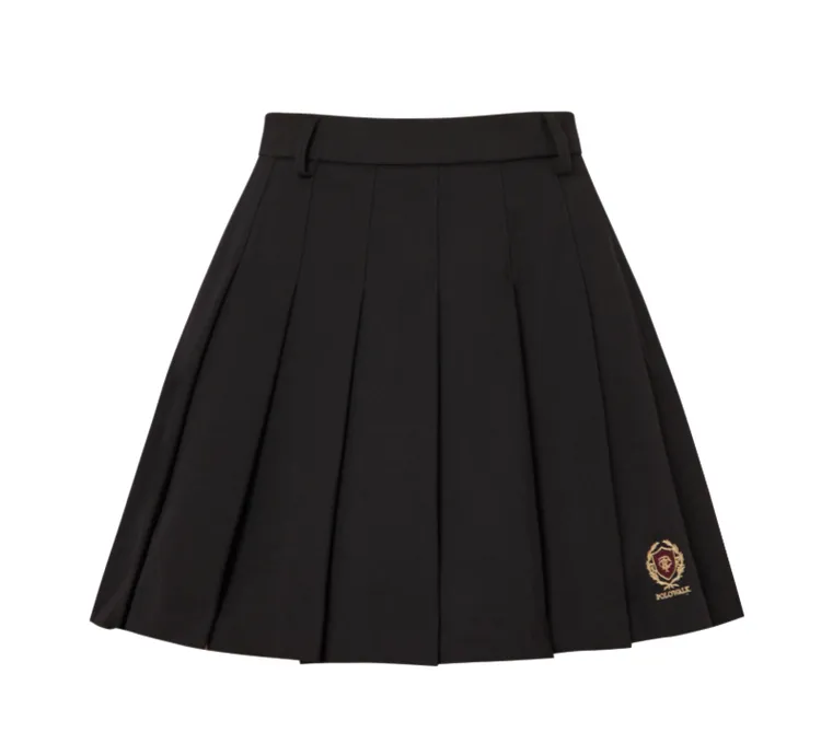 POLOWALK2025秋季新品女装短裙百褶裙百搭减龄简约时尚