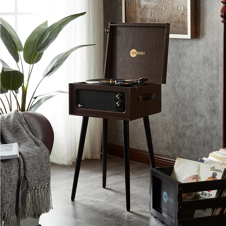 ARK ROCKET落地黑胶唱片机蓝牙复古轻奢带脚LP唱机黑胶蓝牙唱片机