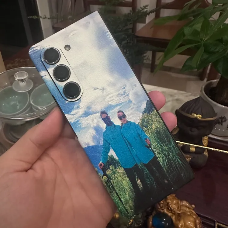 定制折叠手机全包素皮防指纹防手汗防刮轻奢保护简单黑色新手