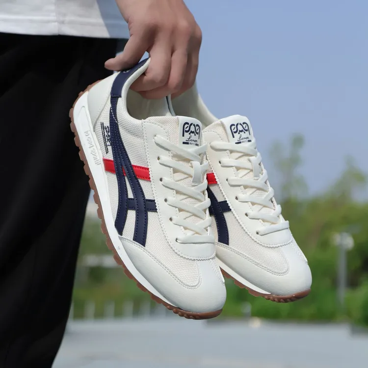 男生运动鞋夏季轻薄透气网面鞋休闲百搭复古风阿甘鞋时尚潮流男鞋