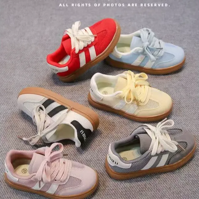 德训鞋2025儿童单网透气舒适魔术贴休闲鞋192