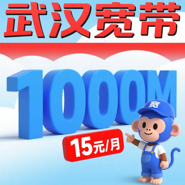 武汉宽带1000M新装上门安装宽带办理WiFi光纤家用宽带报装