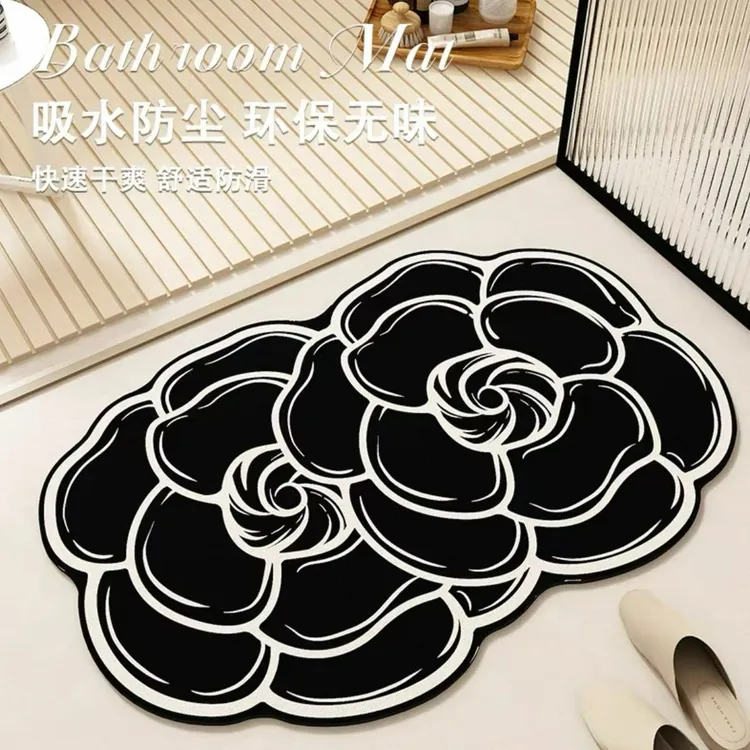 硅藻泥吸水地垫浴室卫生间门口速干防滑脚踏垫2025新款洗手台地毯