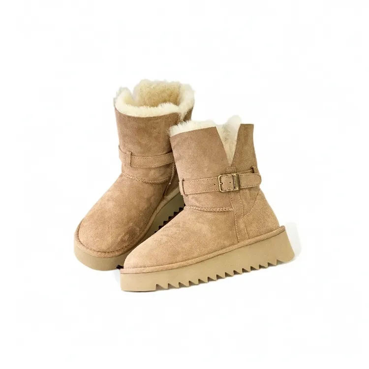 冬季保暖短筒时尚雪地靴女士雪地靴经典5cm跟高DN24324