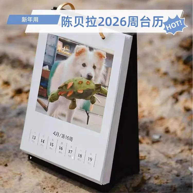 【贝拉家】陈贝拉2026周台历日历周边创意简约小清新桌面摆