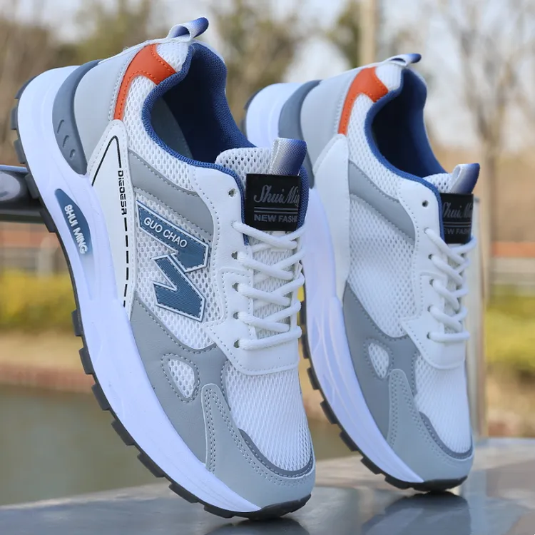 男鞋夏季镂空透气洞洞网鞋青少年百搭休闲软底防滑跑步鞋学生凉鞋