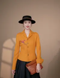 小井定制私服【】印美人蕉花衬衣J25W582