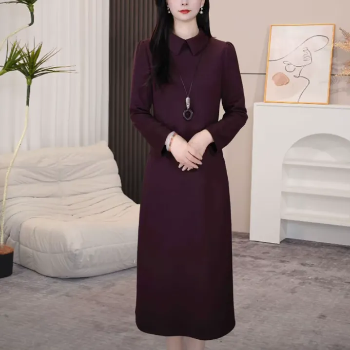 佳麦女装连衣裙显瘦气质长袖洋气显瘦气质长袖洋气时尚春季修身秋